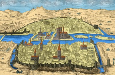 General View of Paris in the 15th and 16th Century by Unbekannter Künstler