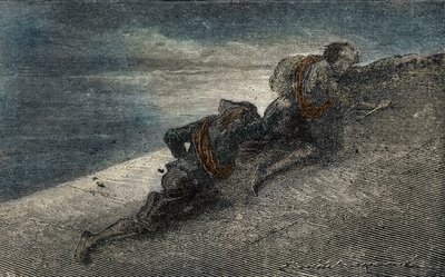 Giacomo Casanova and Marin Balbi Escape from the Prison des Plombs in Venice by Digging a Tunnel in the Cell by Unbekannter Künstler