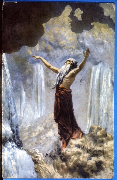 God Creating Waters by Unbekannter Künstler