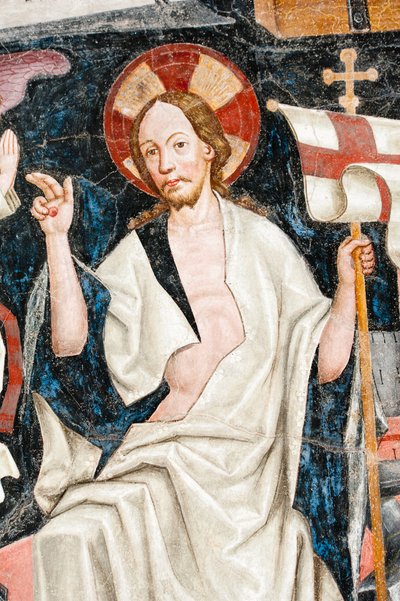 Resurrection, Gothic Fresco, Cloister, Cathedral, Brixen, Italy by Unbekannt