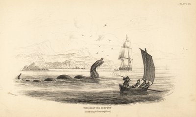 Great Sea Serpent Shot at by the Crew of Lawrence by Unbekannter Künstler