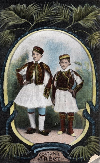 Greece: Greek costumes for children - Postcard 1914-1918 by Unbekannt