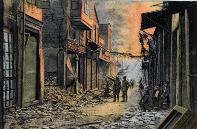 Saloniki: View of Tunsky Street Partly Destroyed by William M. Timlin