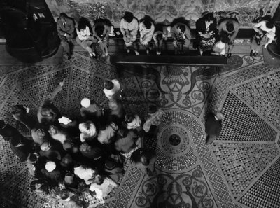 Group of followers in a church by Unbekannt