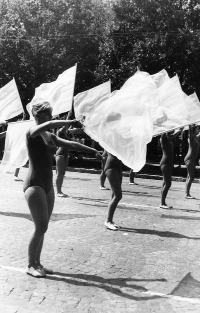 Gymnasts parade in Bucharest by Unbekannt