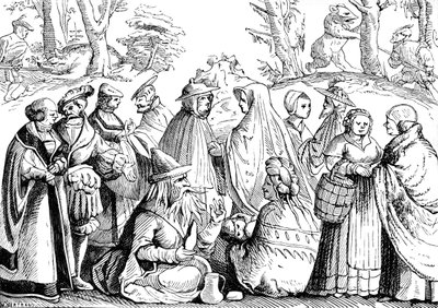 Gypsies - Male and Female Gypsies Fortune Telling by Unbekannter Künstler