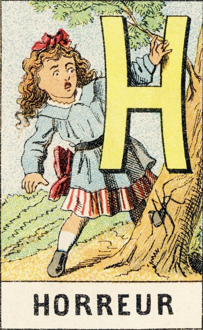 H: Horror - Engraving from ABCD of Little Girls. Pellerin & Cie, Epinal, c.1890 by Unbekannt