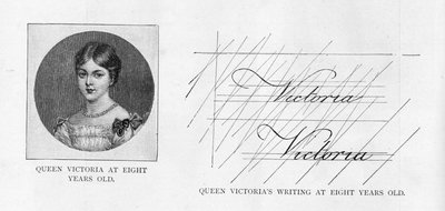 Handwriting of Queen Victoria at the age of 8 by Unbekannt