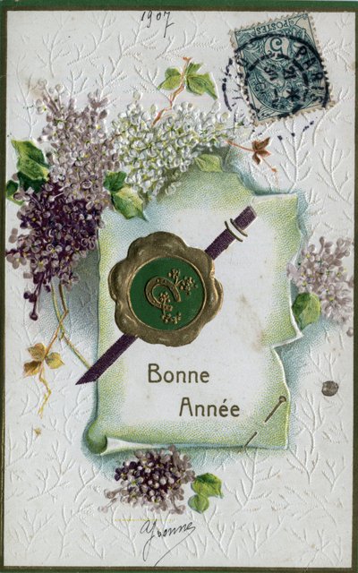 Happy New Year Greeting Card by William M. Timlin