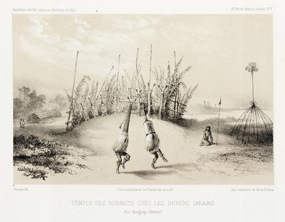 Headdress temple of the Carajas Indians, Brazil, c 1843-1847 by Unbekannt