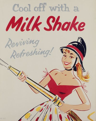 Health Education Cool off with a milk shake, poster by Unbekannt