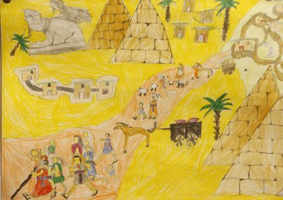 Hebrews Leaving Egypt by Unbekannt