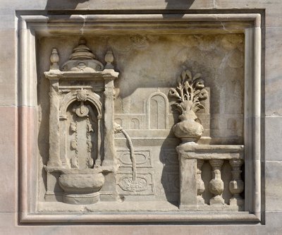 High relief representing a well covered by Francesco Bono (1654). Cathedral of Milan, Italy by Unbekannt