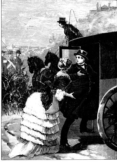 History of Ancient Rome. The Flight from Rome in Civilian Clothes of Pope Pius IX During the Republic in 1849. Engraving L. Stefanoni 1885 by Unbekannt