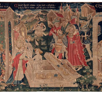 History of Saint Piat and Saint Eleuthère, also called tapestry of Arras. Ordered from canon Toussaint Prier, chaplain of the duke of Burgundy, late 14th-early 15th century. 22m x 2m (detail) by Alec Hunter