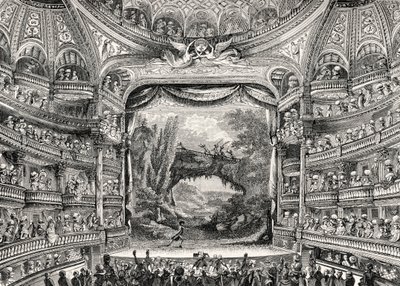 History of theater: The Variétés Amusantes theatre in Paris (now the Théâtre-Francais) by Unbekannter Künstler