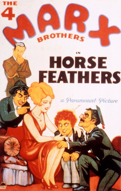 Horse Feathers Movie Poster with the Marx Brothers by Norman McLeod 1932 by Unbekannt
