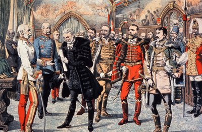 Hungarian Dignitaries Received by Franz Joseph I in Hungary by Unbekannter Künstler