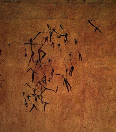 Hunting Scene, from the Valltorta Caves, Neolithic by Unbekannter Künstler