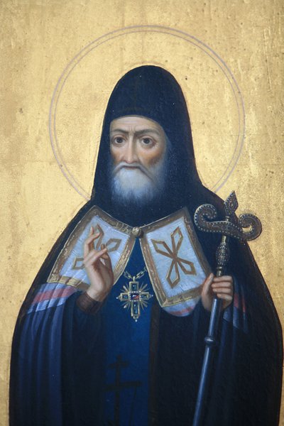 Icon in Aghios Andreas Monastery Church on Mount Athos, Greece by Unbekannt