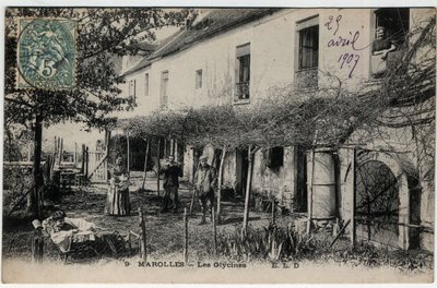 Ile de France, Val de Marne (94), Marolles en Brie: Les Glycines - Postcard dated 1907 by Unknown