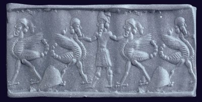 Impression from a Neo-Babylonian Cylinder Seal by Unbekannt