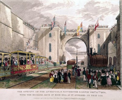 Inauguration of the Liverpool Manchester railway line by Unbekannt