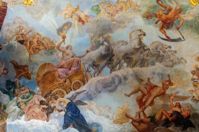 Inside Charlottenburg Palace and its park Schlossgarten rebuilt after Second World War in, Berlin, Germany by Unknown