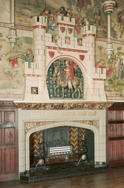 Interior, Detail of a Fireplace, Cardiff Castle, Wales, c.1875 by Unbekannt