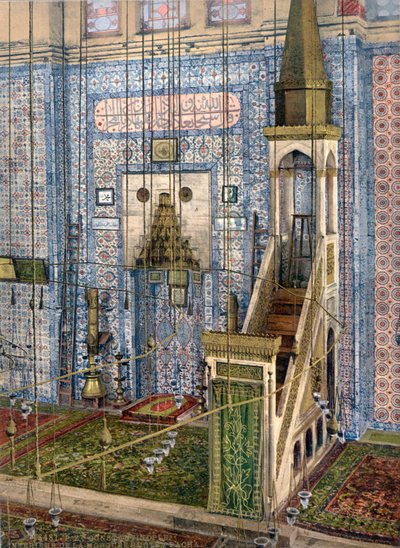 Interior of Rüstem Pasha Mosque, Constantinople by Unbekannt