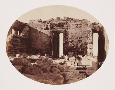 Interior of the Parthenon, Athens, c 1849 by Unbekannt