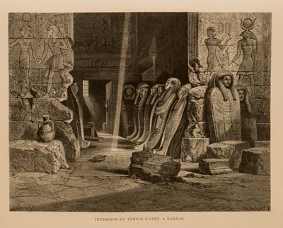Internal View of Apet Temple in Karnak, Egypt - Illustration from the Atlas of Egypt by Unbekannt