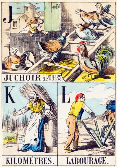 J K L: Juchoir a Poules, Kilometres, Labourage - 