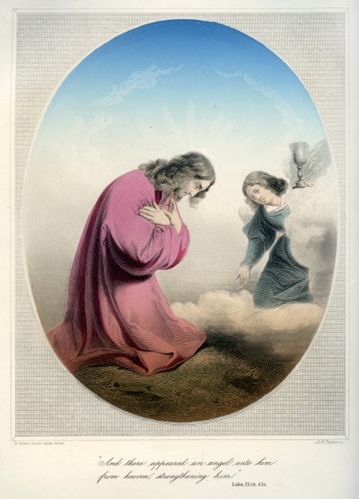 Jesus Praying in the Garden by Unbekannter Künstler