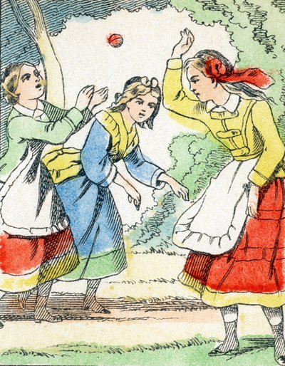 Game: The Ball - Child Entertainment Alphabet c.1890 by Unbekannt