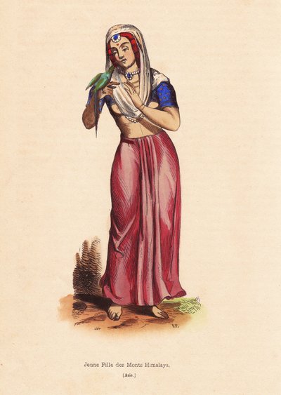 Girl from the Himalayan Mountains by Unbekannter Künstler