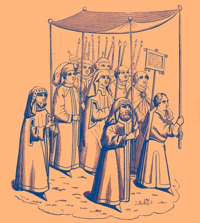 Jewish procession going to Council of Constance by Unbekannter Künstler