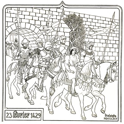 Joan of Arc and Her Escort Left Vauleurs on February 23 by Unbekannter Künstler