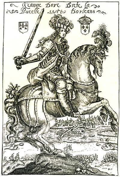Joan of Arc in Front of Orleans, on Horseback, Sword Raised by Unbekannter Künstler