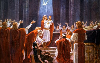 King Amfortas holding Saint Graal (from Parsifal by Wagner) by Unbekannter Künstler
