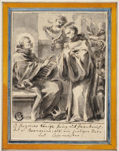 King Henry of France and Saint Bernard of Clairvaux by Unbekannt