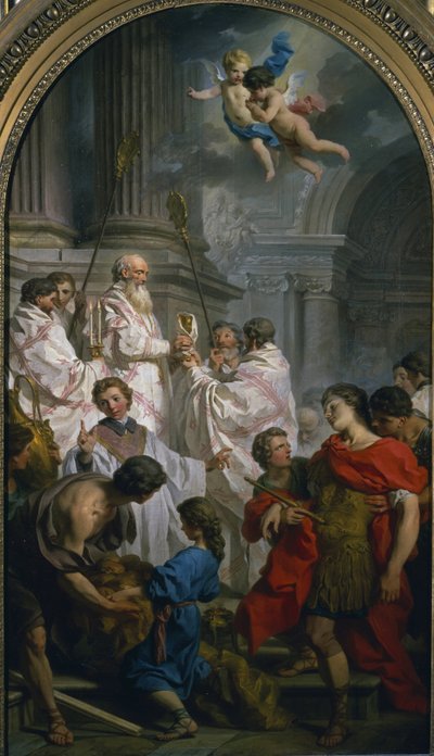 Saint Basile of Caesarea defending the Nicenes opposed to the Arians by Alec Hunter