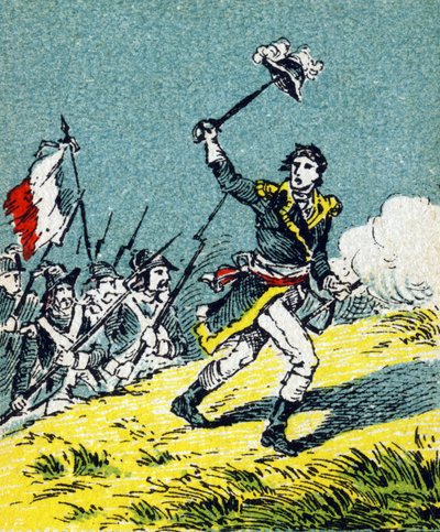 Lazare Nicolas Marguerite Carnot during the Battle of Wattignies on October 16 by Unbekannt