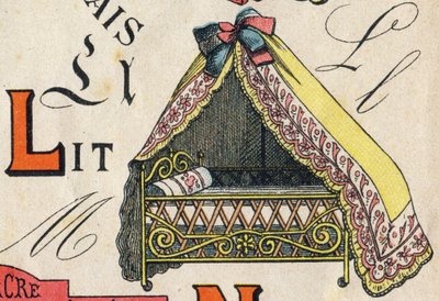 Letter L. Engraving in "ABC Toys". Epinal imaging in chromolithography, circa 1890 by Unbekannt