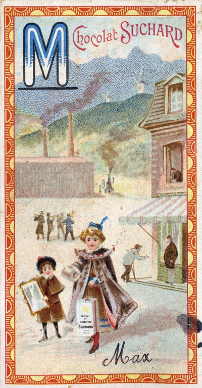 Letter M: Mountain, Mirror, Machine, Manufacture, Coat, Beggar, Mill by Unbekannt