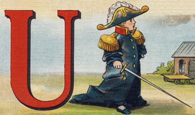 Letter U: Uniform (Engraving in "Alphabet de ma petite fille") by Unbekannt