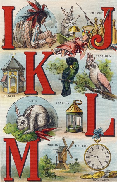 Letters I J K L; Indian; Joujoux; Kakatoes; Kiosk; Lantern; Rabbit; Watch Coins; Mill by Unbekannt