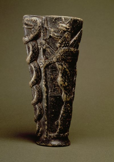 Libation Goblet of Prince Gudea, Dedicated to His Personal God Ningishzida, from Telloh, Ancient Girsu, c.2150 BC by Unbekannt