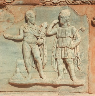 Libya, Historical Tripolitania, Ancient Sabratha, Theater (detail of relief) by William M. Timlin