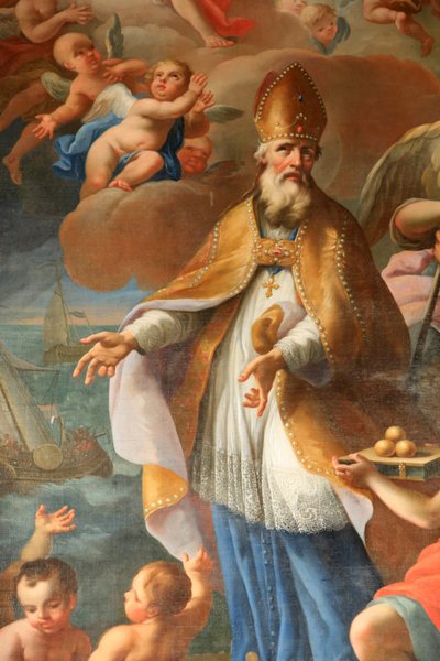 Life of Saint Nicolas, Bishop of Myra. St. Nicolas de Veroce church, Saint-Nicolas de Veroce, France by Unbekannt
